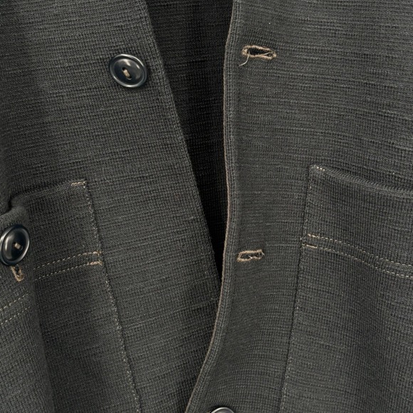 RRL Double RL Ralph Lauren Cardigan Sweater Jacket  M Crest Patch Black Military - Picture 5 of 8